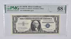 1957-B $1 Silver Cert. Fr# 1621 (VA Block) PMG 68 EPQ Superb Gem UNC