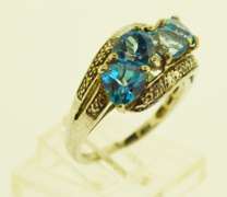 Sterling Silver blue Topaz Ring