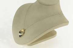 14K Yellow Gold Diamond Black Onyx Mother of Pear Abstract Pendant