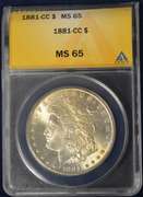 1881-CC Morgan Silver Dollar ANACS MS65