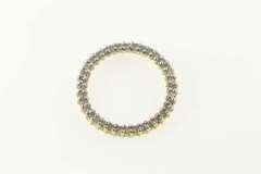 10K Yellow Gold 0.54 Ctw Diamond Circle Classic Round Pendant