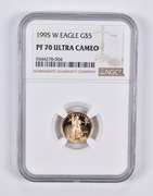 PF70 UCAM 1995-W $5 American Gold Eagle 1/10 Oz. .999 Fine Gold NGC