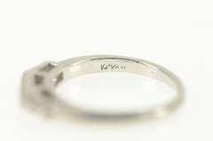 Platinum 0.68 Ctw VVS Diamond Baguette Wedding Band Ring