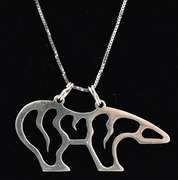 Sterling Silver Bear Necklace