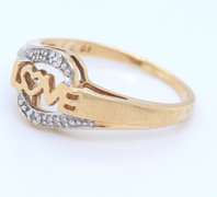 Fancy Yellow Gold Love Diamond Ring