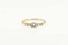 14K Yellow Gold Two Tone Retro 3.25mm Engagement Setting Ring