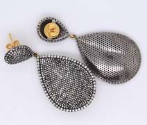 Stunning 6.24ctw Single Cut Diamond Dangle Earrings