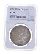 MS63 1878 7TF Rev Of 78 Morgan Silver Dollar - Graded NGC