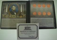2009 Lincoln Penny Collection with COA