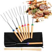 8PCS Roasting Sticks Telescoping Skewers Set