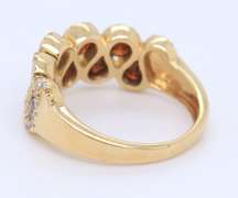 Pleasing Yellow Gold Diamond Wave Ring
