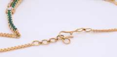 Optimal 18kt Emerald and Diamond Loop Necklace