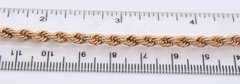 Elegant Yellow Gold Rope Chain Necklace