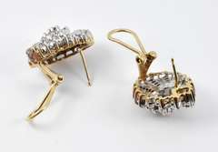 Flashy Diamond Cluster Earrings