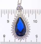 Sterling Silver Five CTS Iolite Crystal Necklace