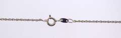 Italian Sterling Silver Emerald Color Stone Pendant With Chain