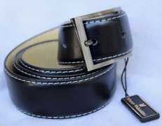 Classy Full Grain Leather Belt, Made In Italy