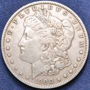 1900-O/CC Morgan Silver Dollar, Circulated.