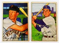 2 Bowman 1952 Baseball Cards