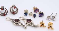 Lot of 6 Vintage Sterling Silver Earrings