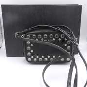 Prada Saffiano Studded Mini Zip Crossbody Bag