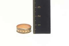 10K Yellow Gold Victorian Ornate Heart Scroll Patterned Ring