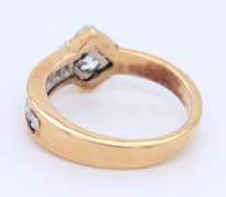 Elegant Yellow Gold Single Cut Diamond Engagement Ring