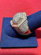 MENS 14K YELLOW GOLD AND 4.00 CARATS DIAMOND RING 