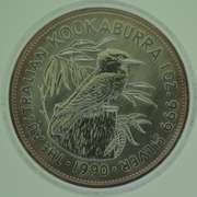 1990 1oz .999 The Australian Kookaburra Silver 5 Dollars