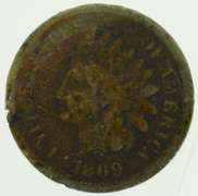 1869 Indian Head Penny One Cent