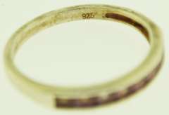 Sterling Silver Pink Topaz Band