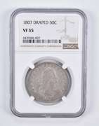 VF35 1807 Draped Bust Half Dollar NGC