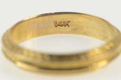 14K Yellow Gold Vintage NOS 1950's Ornate Wedding Band Ring