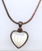 Italian Heart Shaped Sterling Silver Necklace
