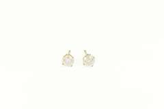 14K Yellow Gold 0.90 Ctw Diamond Solitaire Classic Stud Earrings
