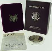 1995-P Silver Bullion American Eagle $1 One Dollar Proof Coin Boxed with COA