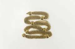 14K Yellow Gold Two Tone Draped Layered Chain Statement Necklace