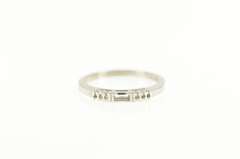 14K White Gold Vintage 1950's NOS Wedding Band Setting Ring