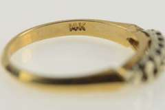 14K Yellow Gold Vintage NOS 1950's Setting Five Stone Band Ring
