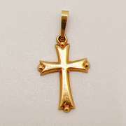 14kt Solid Yellow Gold Cross Pendant