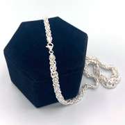 Statement Hand-Made Silver Byzantine Chain Necklace