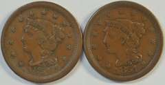 Pair of Choice XF 1851 Braided Hair Large Cents