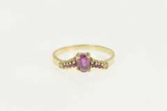 14K Yellow Gold Ruby Diamond Chevron Curved Engagement Ring