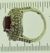 Sterling Silver Four CT Ruby Cocktail Ruby Rin