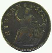 1723 Wood's Hibernia Halfpenny Martin 4.78 Gb.6, W-13120 Rarity-5 Very Fine