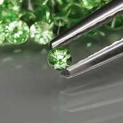 Rare 3.28ct untreated apple green Tsavorite set