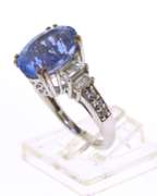 Sterling Silver Fancy Iolite CZ Cocktail Ring