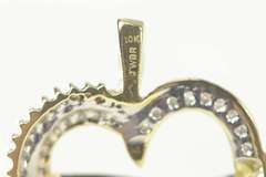 10K Yellow Gold Diamond Encrusted Heart Love Symbol Pendant