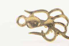 14K Yellow Gold Squid Octopus Ocean Animal Sea Marine Life Pendant