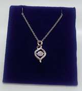 gorgeous wave Dancing stone Silver Pendant